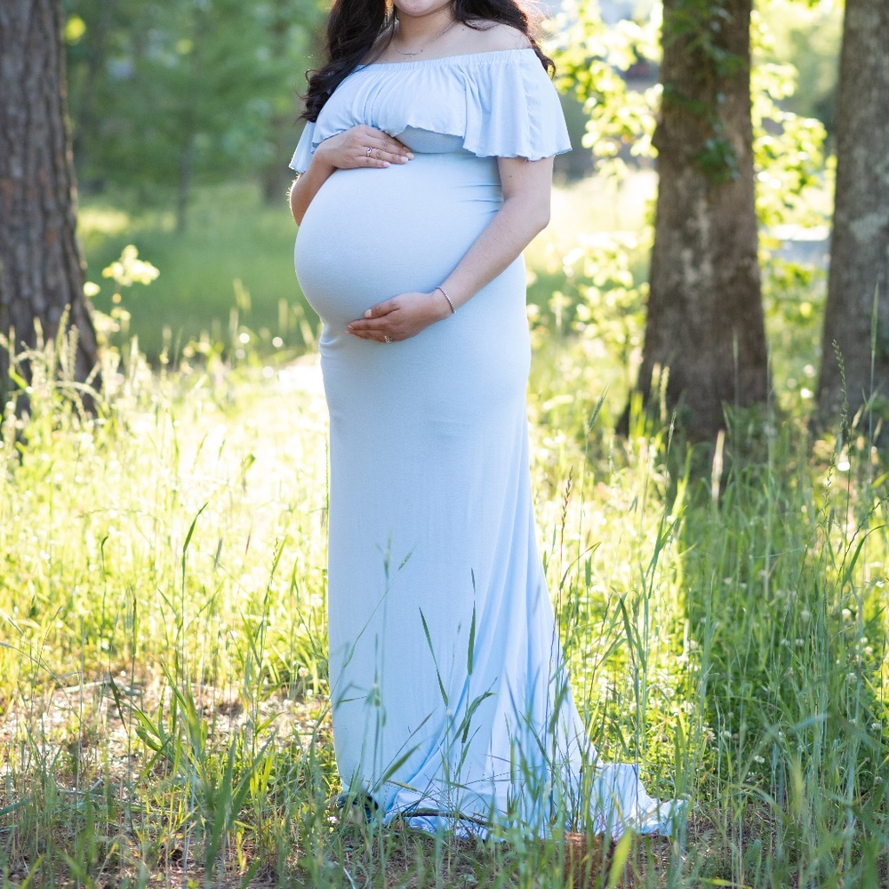 Baby Blue Maternity Dress